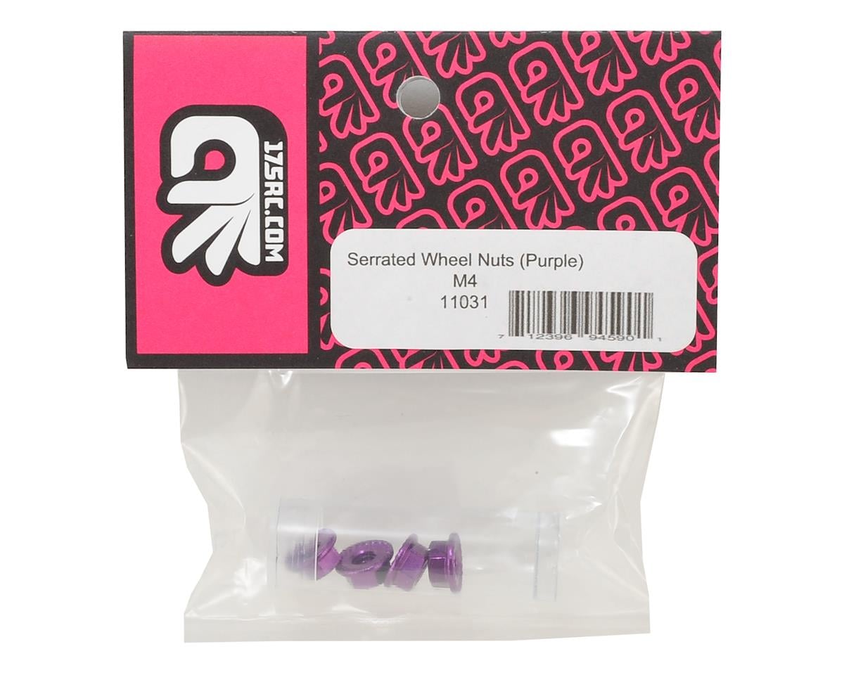 175RC Aluminum 4mm Serrated Wheel Nuts (Purple)