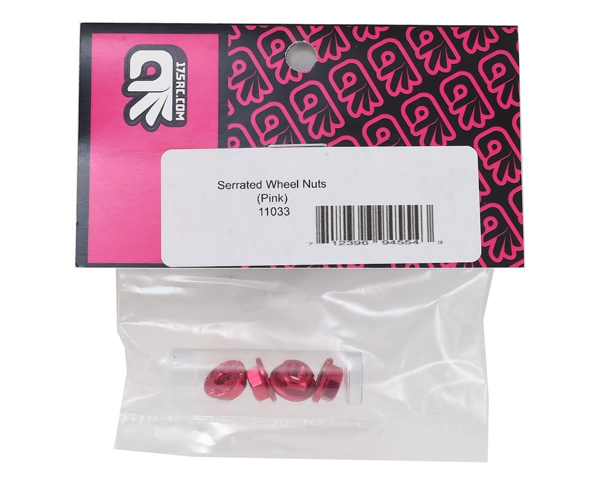 175RC Aluminum 4mm Serrated Wheel Nuts (Pink)