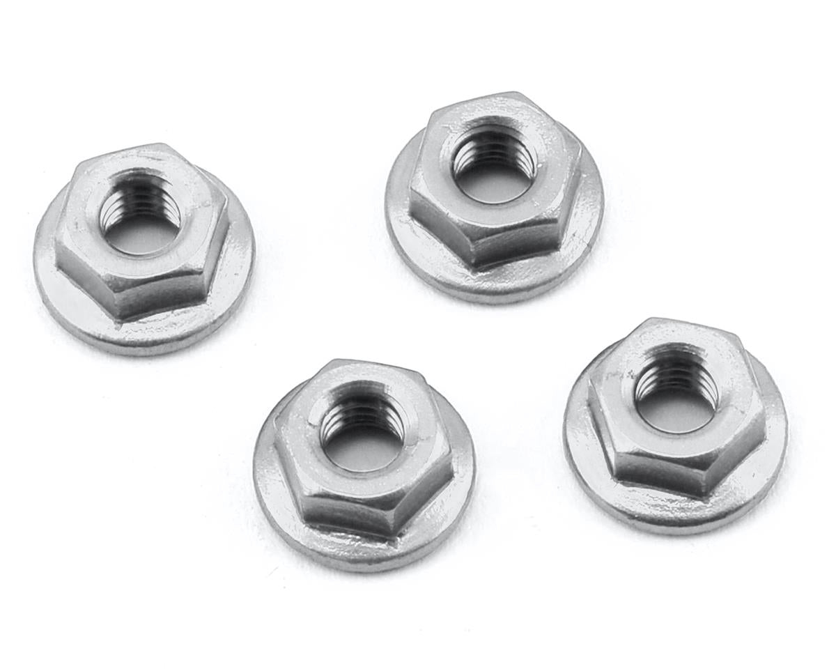175RC Aluminum 4mm Serrated Wheel Nuts (Silver)
