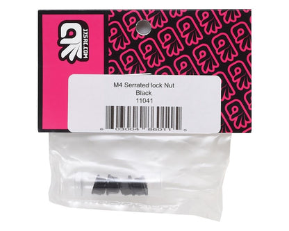 175RC Aluminum 4mm Serrated Locknuts (Black)