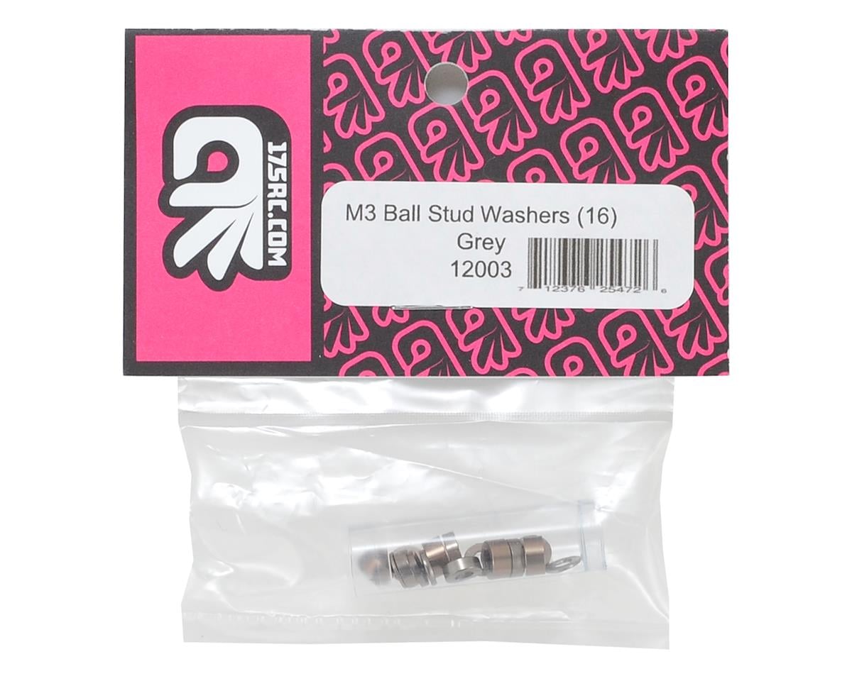 175RC M3 Ball Stud Washers (16) (Grey)