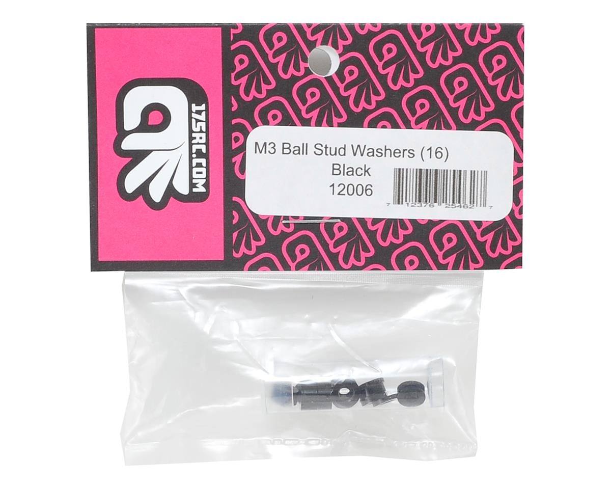 175RC M3 Ball Stud Washers (16) (Black)