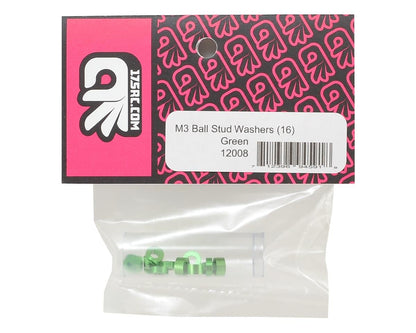 175RC M3 Ball Stud Washers (16) (Green)
