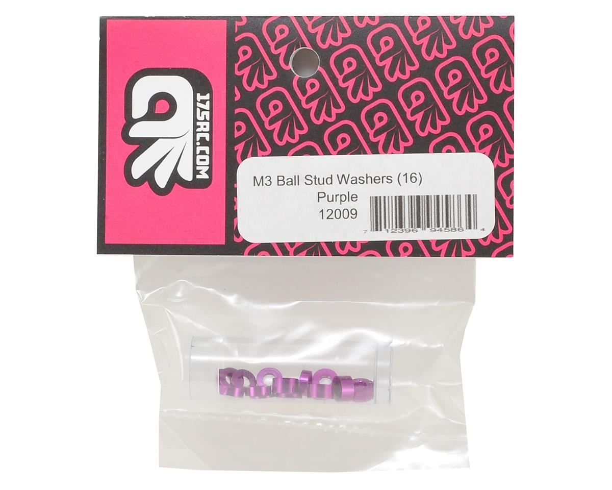 175RC M3 Ball Stud Washers (16) (Purple)