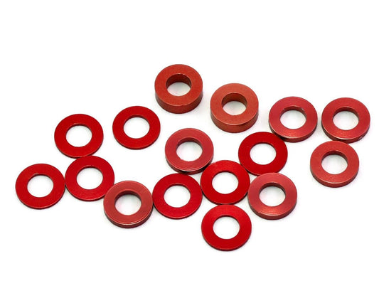 175RC B6/B74/YZ2 Aluminum Hub Spacer Set (Red)