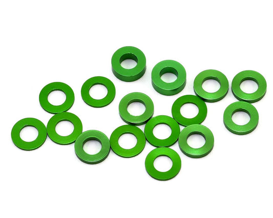 175RC B6/B74/YZ2 Aluminum Hub Spacer Set (Green)