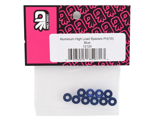 175RC Aluminum Flat Head High Load Spacer (Blue) (10)