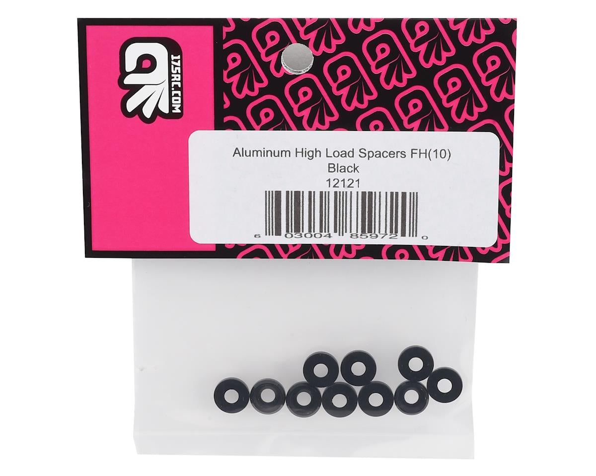 175RC Aluminum Flat Head High Load Spacer (Black) (10)