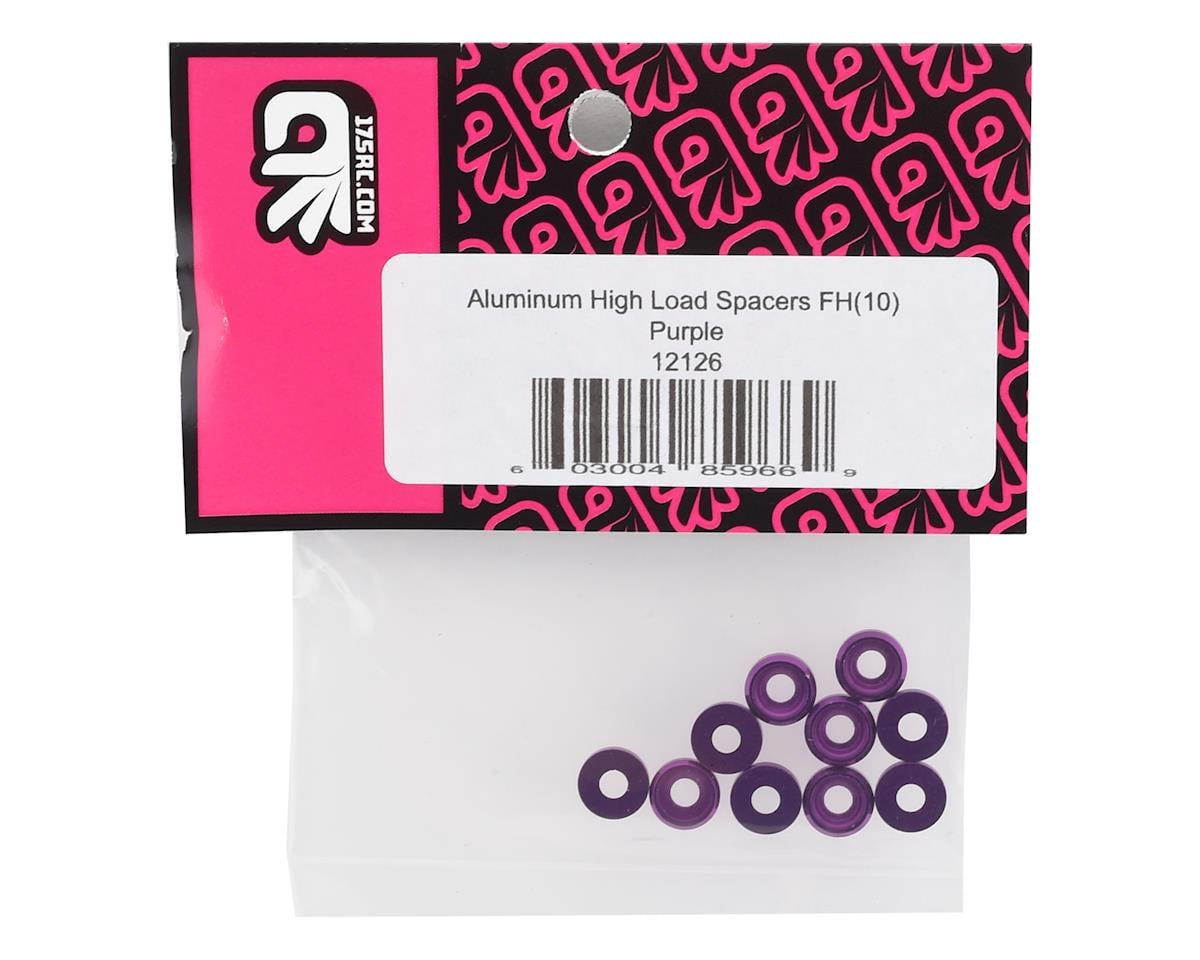 175RC Aluminum Flat Head High Load Spacer (Purple) (10)