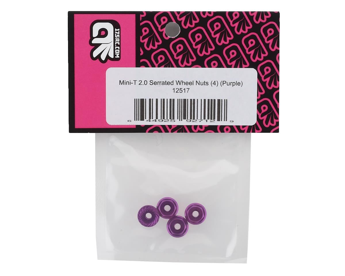 175RC Mini-T 2.0 Serrated Wheel Nuts (4) (Purple)
