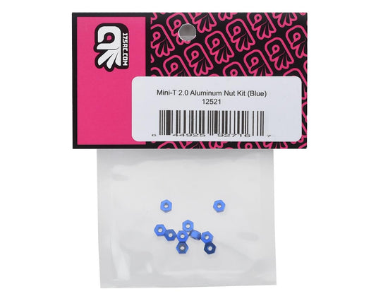 175RC 4.5mm Mini-T 2.0 Aluminum Nut Kit (Blue) (10)