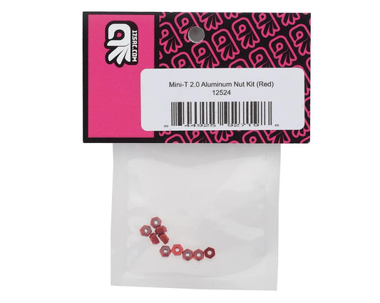 175RC 4.5mm Mini-T 2.0 Aluminum Nut Kit (Red) (10)
