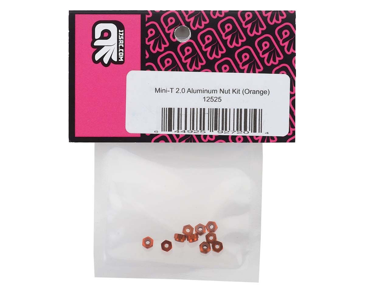 175RC 4.5mm Mini-T 2.0 Aluminum Nut Kit (Orange) (10)