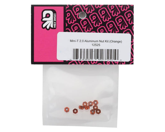 175RC 4.5mm Mini-T 2.0 Aluminum Nut Kit (Orange) (10)