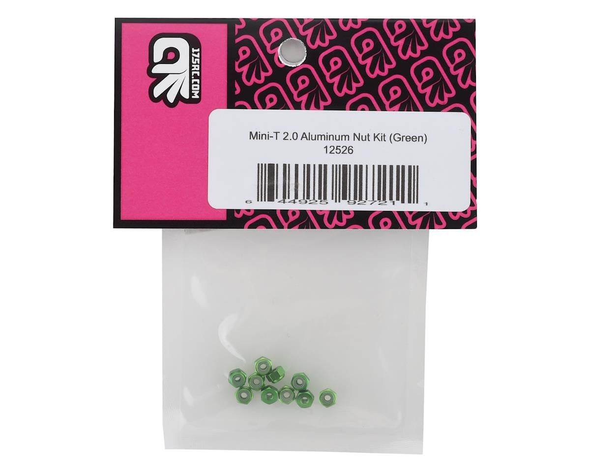 175RC 4.5mm Mini-T 2.0 Aluminum Nut Kit (Green) (10)