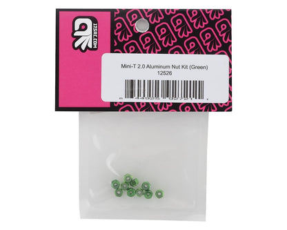 175RC 4.5mm Mini-T 2.0 Aluminum Nut Kit (Green) (10)