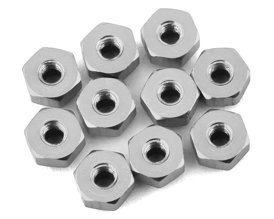 175RC 4.5mm Mini-T 2.0 Aluminum Nut Kit (SIlver) (10)
