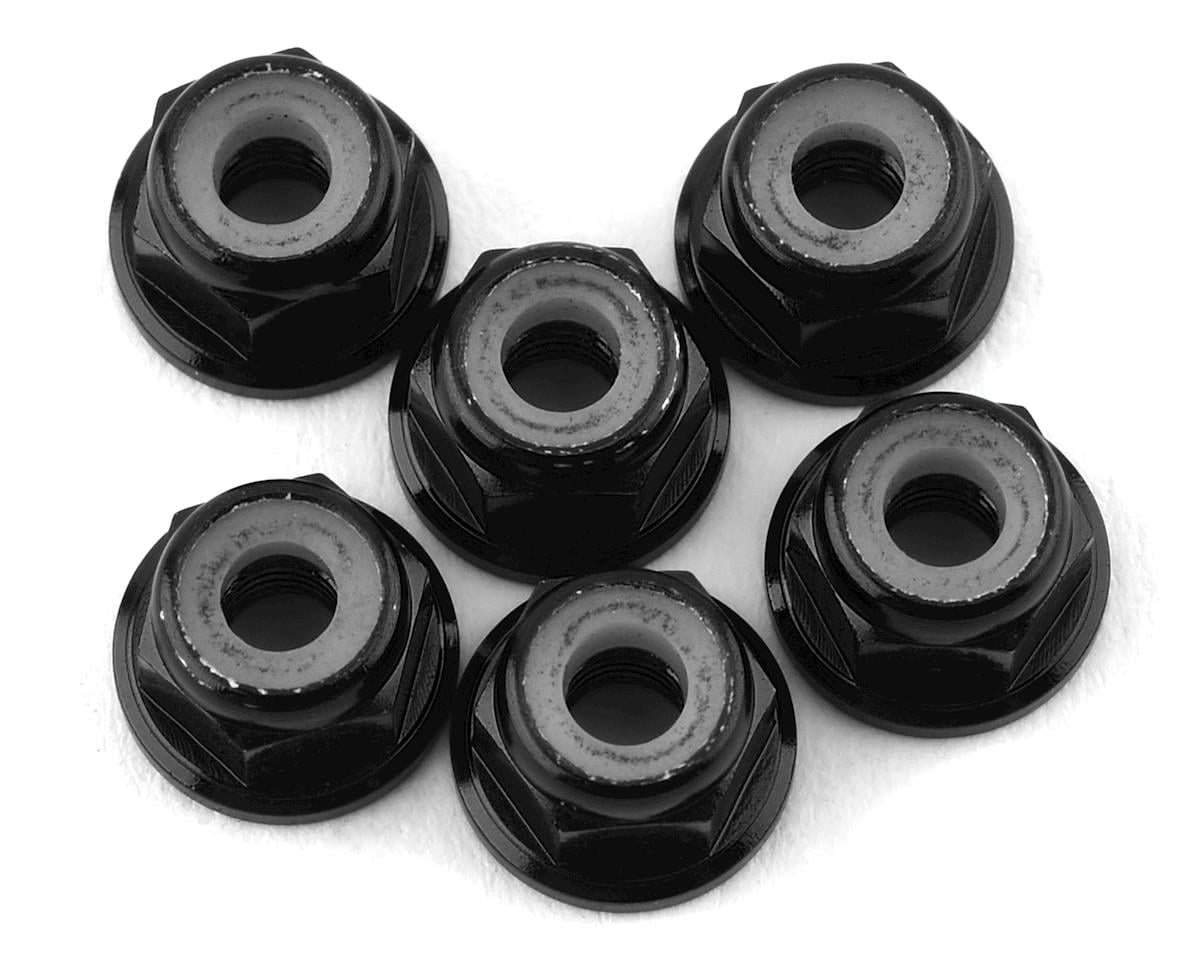 175RC Lightweight Aluminum M3 Flanged Lock Nuts (Black) (6)