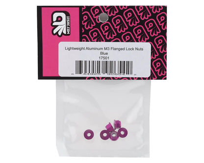 175RC Lightweight Aluminum M3 Flanged Lock Nuts (Pink) (6)
