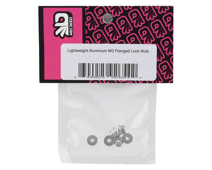 175RC Lightweight Aluminum M3 Flanged Lock Nuts (Silver) (6)