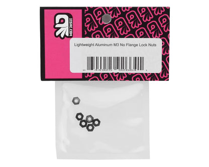 175RC Lightweight Aluminum M3 Lock Nuts (Black) (6)