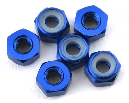 175RC Lightweight Aluminum M3 Lock Nuts (Blue) (6)