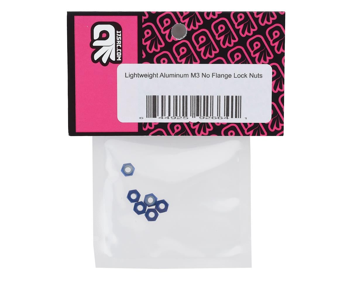 175RC Lightweight Aluminum M3 Lock Nuts (Blue) (6)