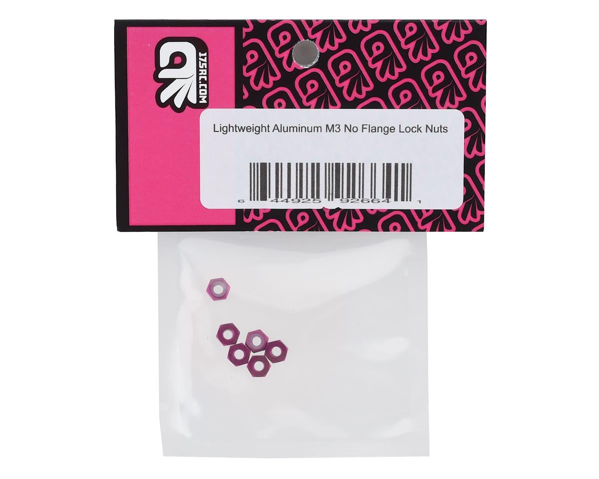 175RC Lightweight Aluminum M3 Lock Nuts (Pink) (6)