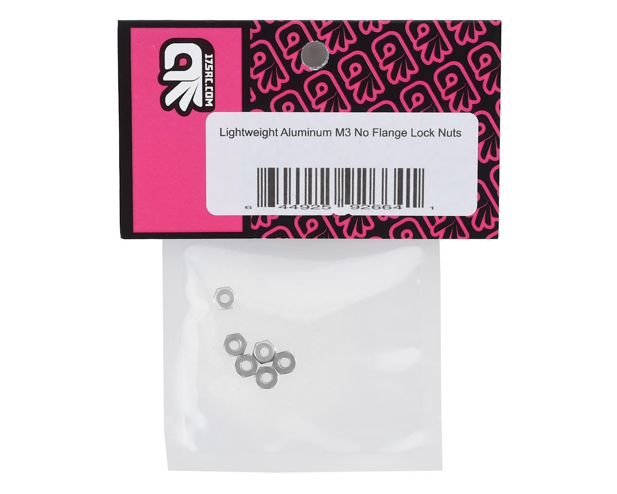 175RC Lightweight Aluminum M3 Lock Nuts (Silver) (6)