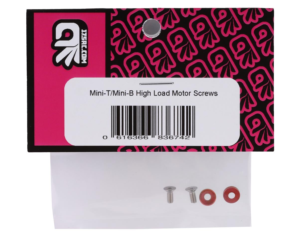 175RC Mini T/B High Load Motor Screws (Red) (2)