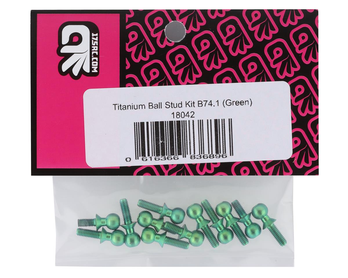 175RC Associated B74.1 Titanium Ball Stud Kit (Green) (12)