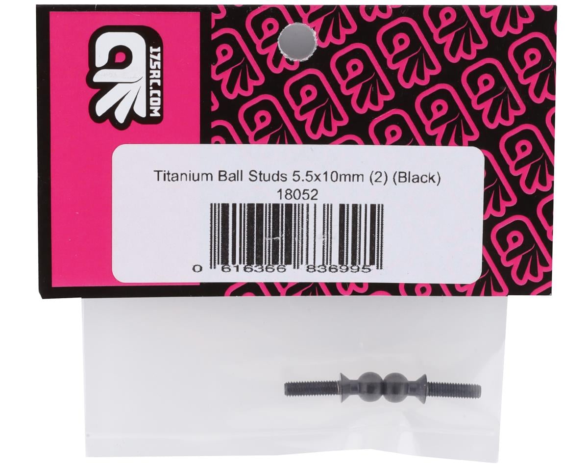175RC 5.5x10mm Titanium Ball Studs (Black) (2)