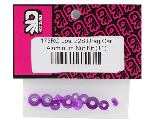 175RC Losi 22S Drag Car Aluminum Nut Kit (Purple) (11)