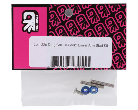 175RC Losi 22S Drag Car "Ti-Look" Lower Arm Stud Kit Kit (Blue)