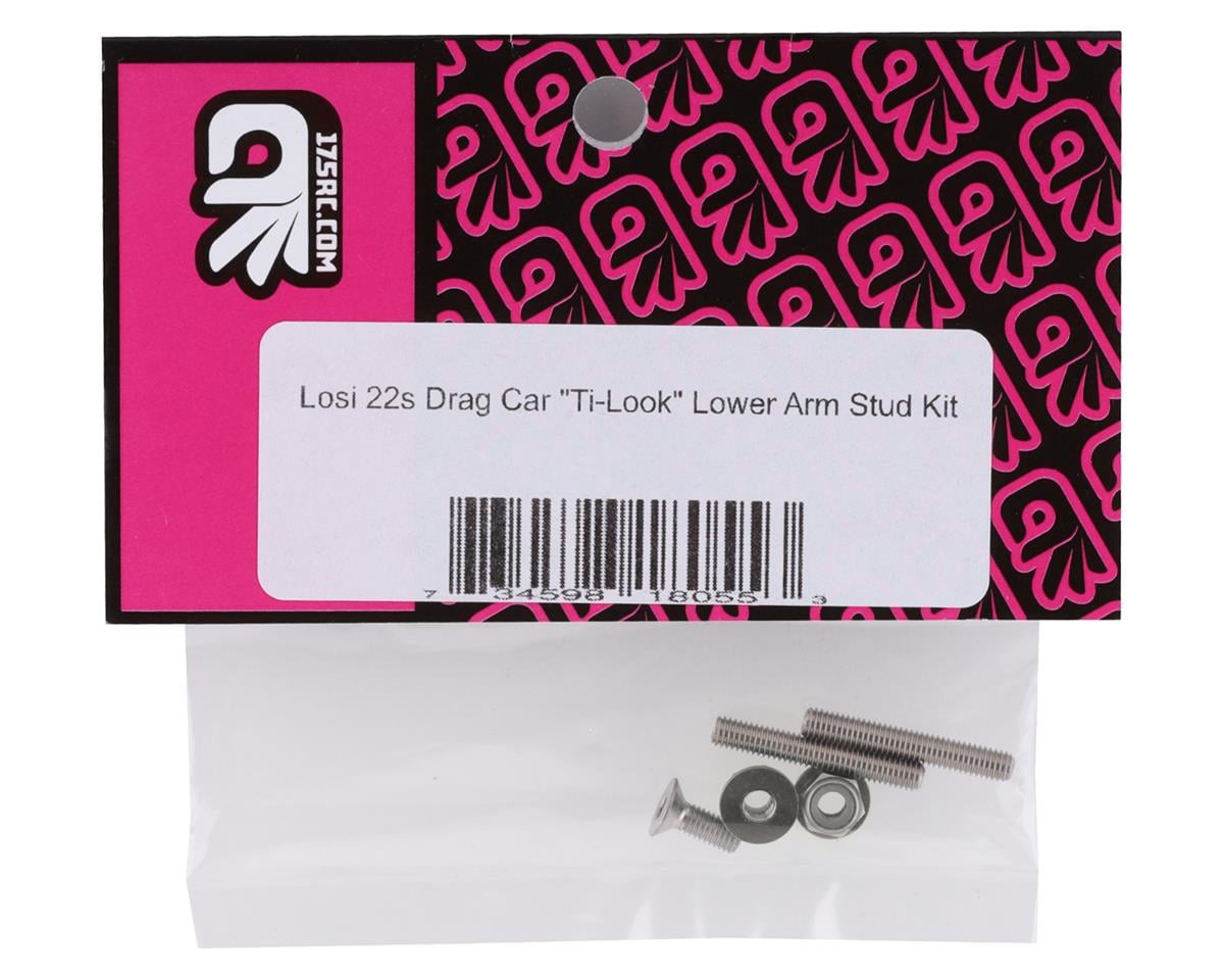 175RC Losi 22S Drag Car "Ti-Look" Lower Arm Stud Kit (Grey)