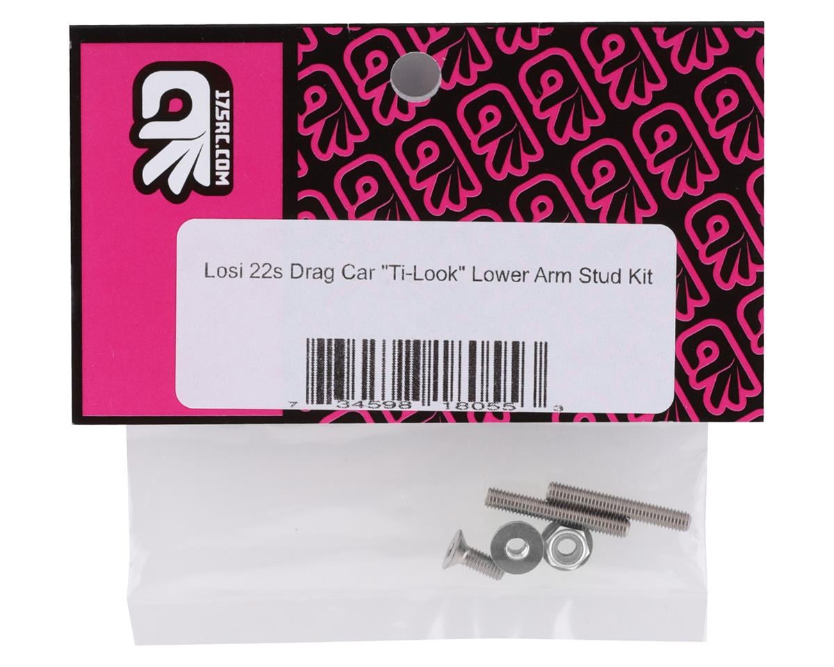 175RC Losi 22S Drag Car "Ti-Look" Lower Arm Stud Kit (Silver)