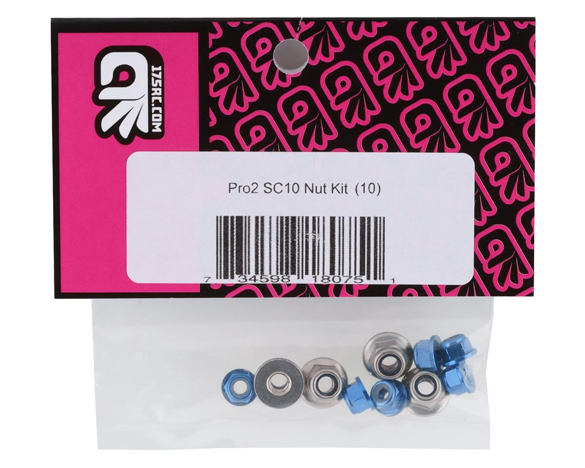 175RC Pro2 Sc10 Nut Kit (Blue) (10)