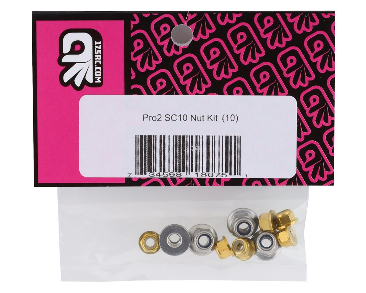 175RC Pro2 Sc10 Nut Kit (Gold) (10)