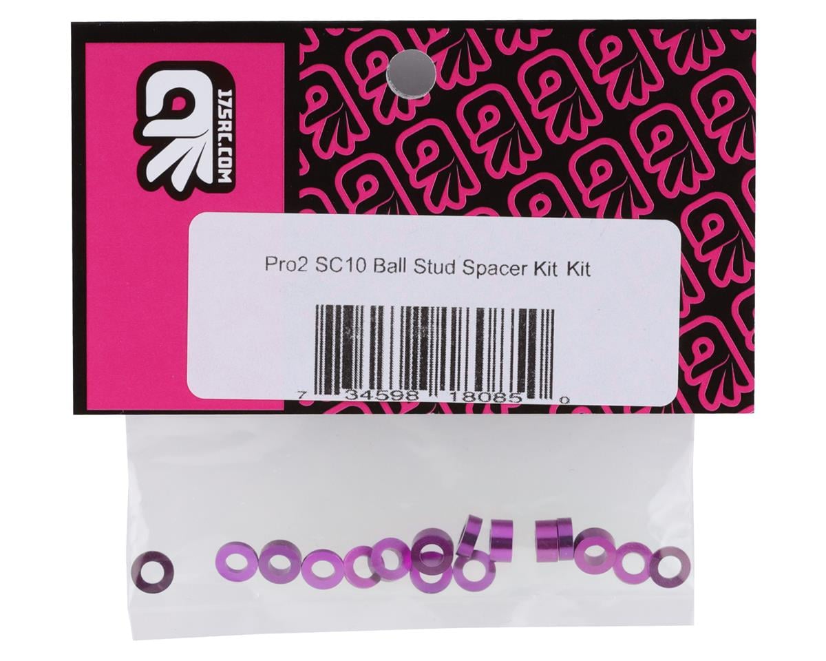 175RC Pro2 Sc10 Ball Stud Spacer Kit (Purple) (16)
