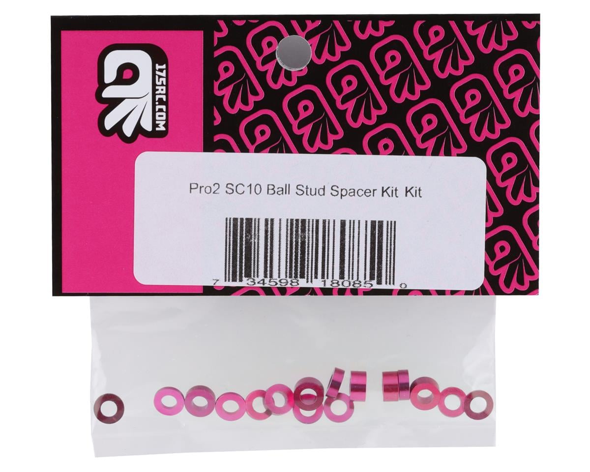 175RC Pro2 Sc10 Ball Stud Spacer Kit (Pink) (16)