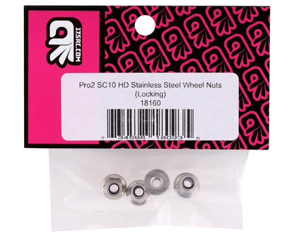 175RC Pro2 SC10 HD Stainless Steel 4mm Wheel Nuts (Silver)