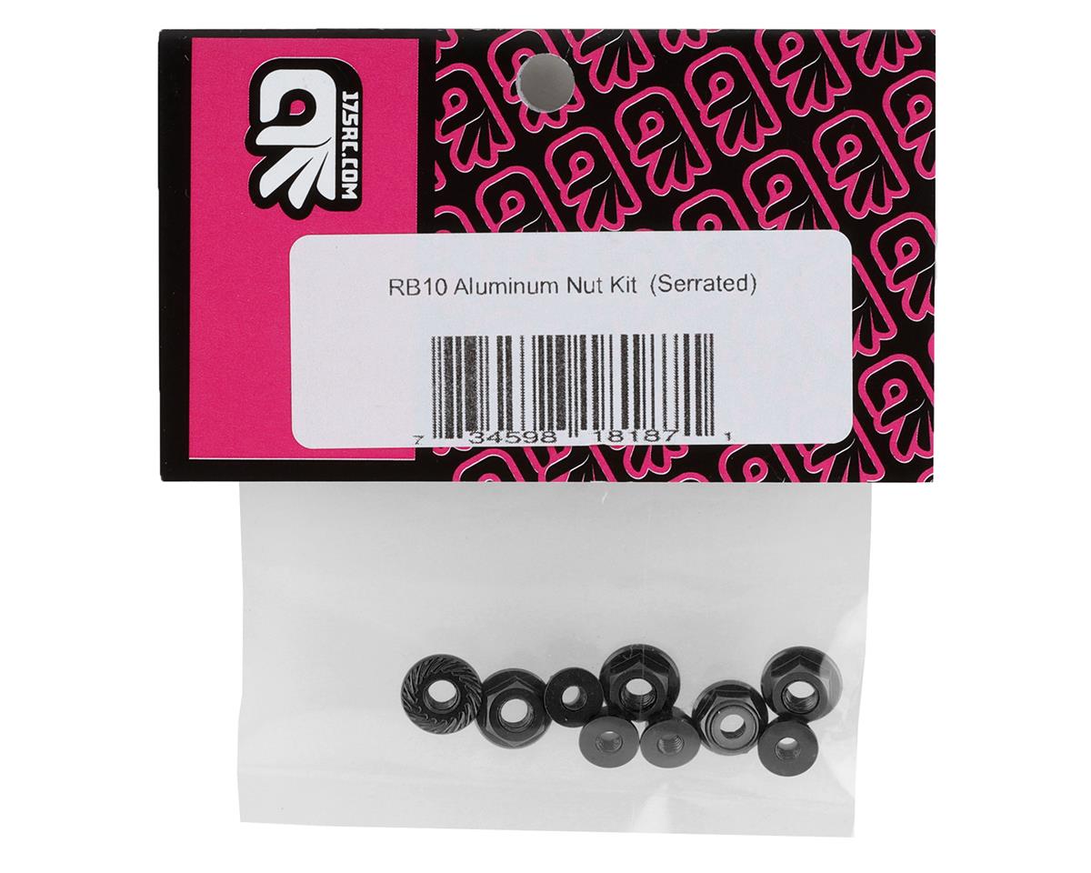 175RC Associated RB10 Aluminum Nut Kit (Black)