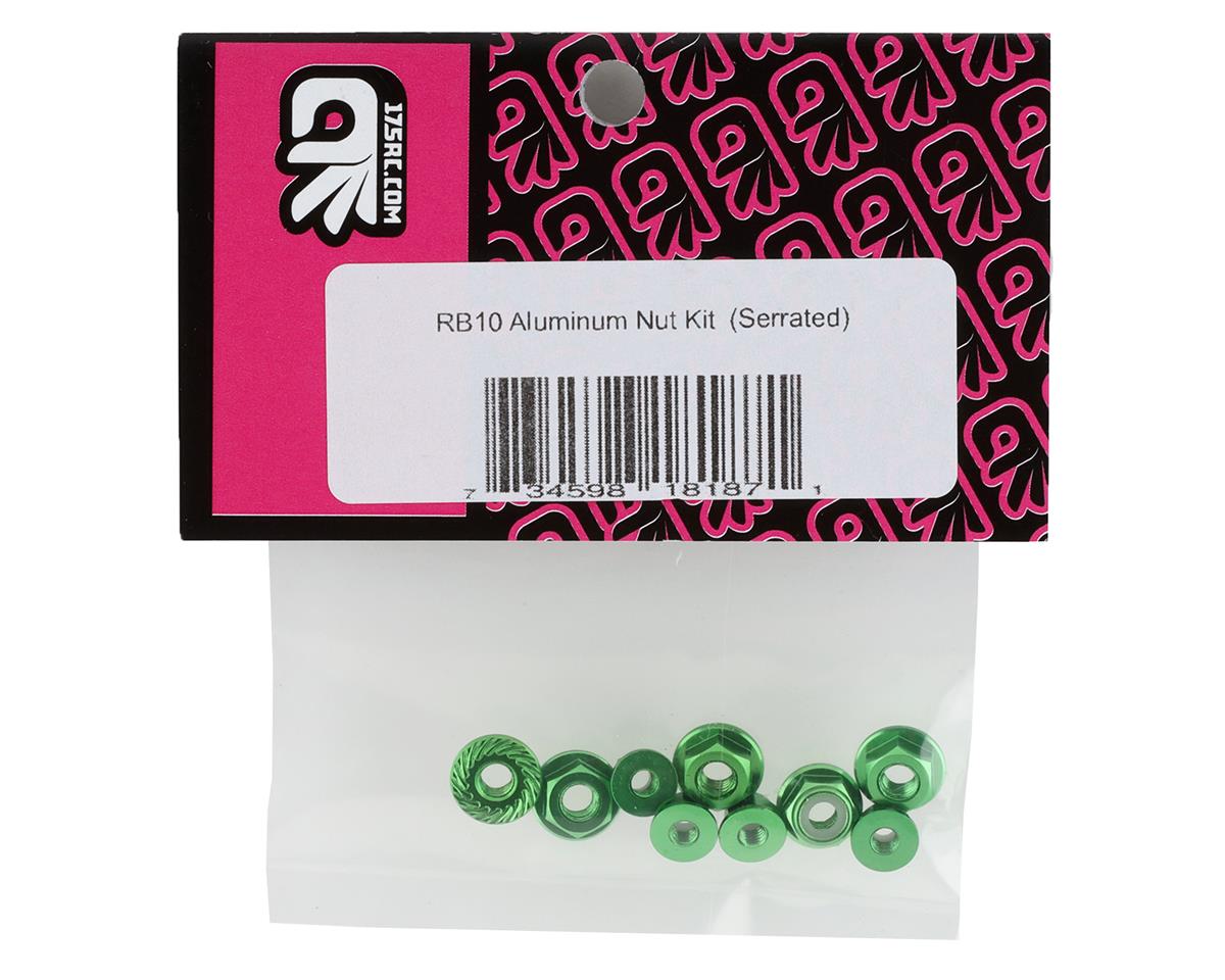 175RC Associated RB10 Aluminum Nut Kit (Green)