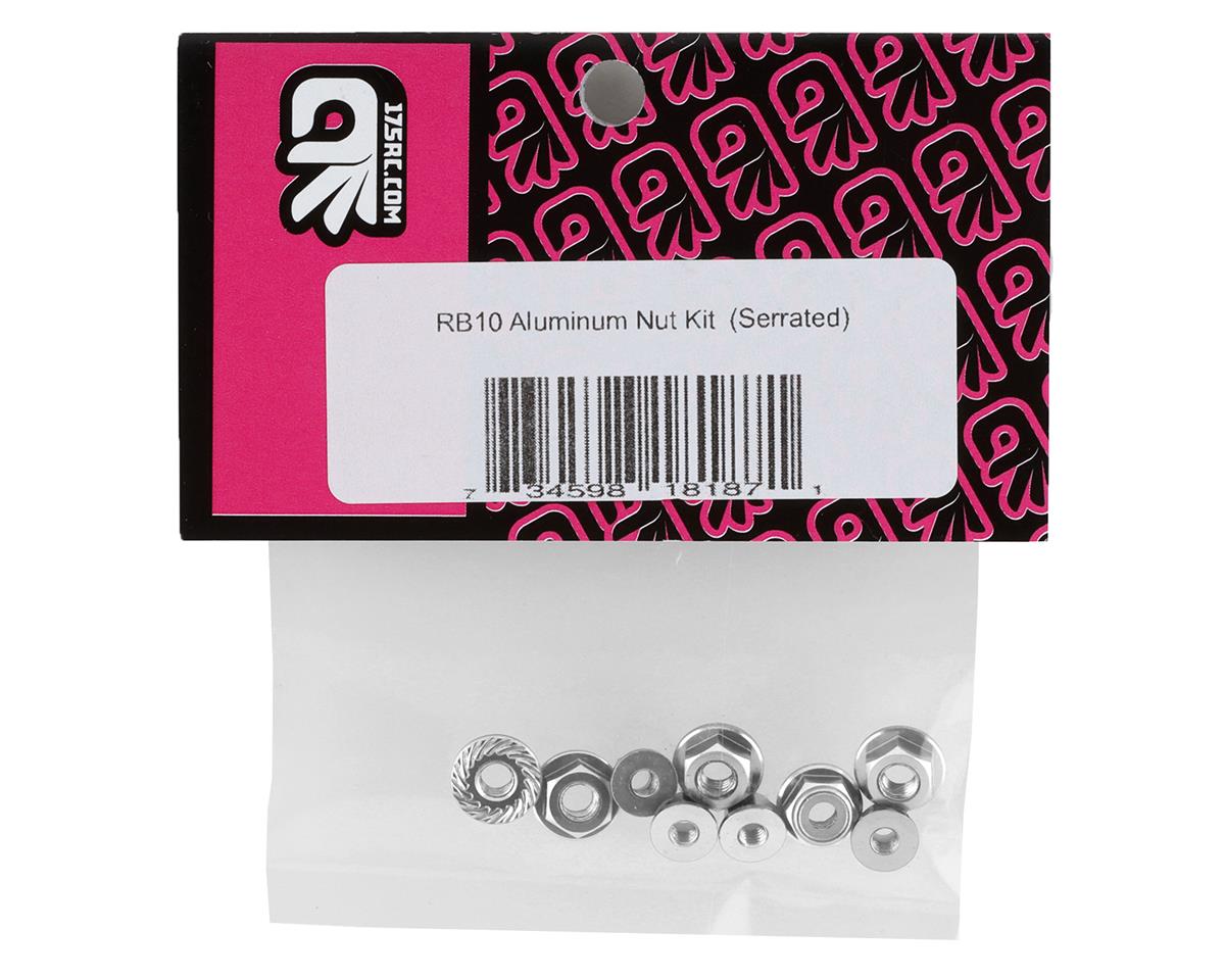 175RC Associated RB10 Aluminum Nut Kit (Silver)