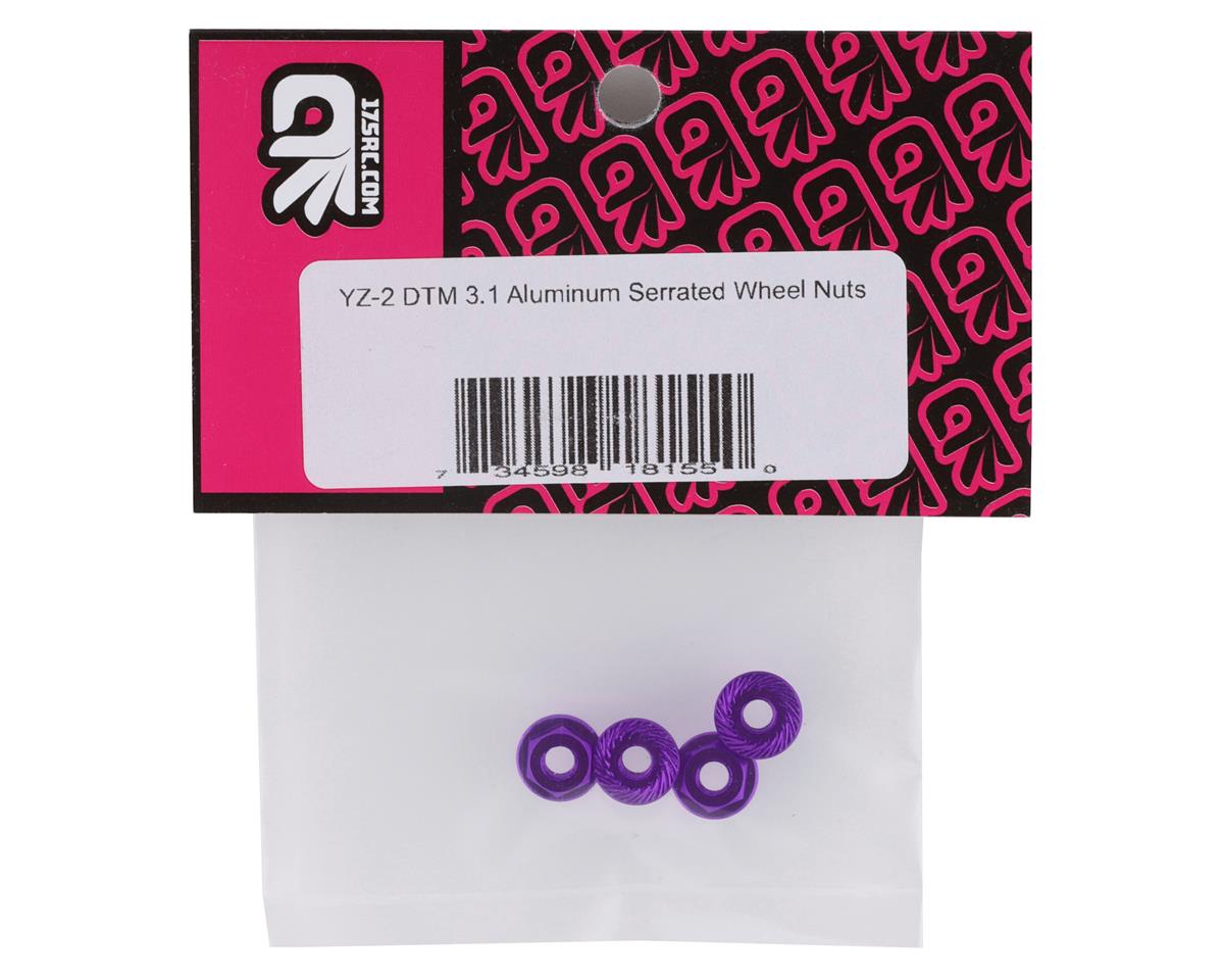 175RC Yokomo YZ-2 DTM 3.1 Aluminum Serrated Wheel Nuts (Purple)