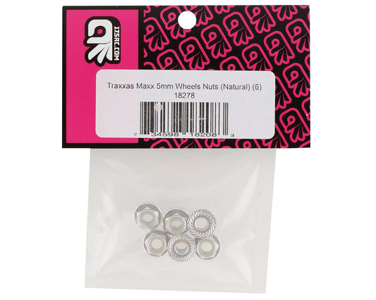 175RC 5mm Wheel Nuts for Traxxas Maxx (Natural) (6)
