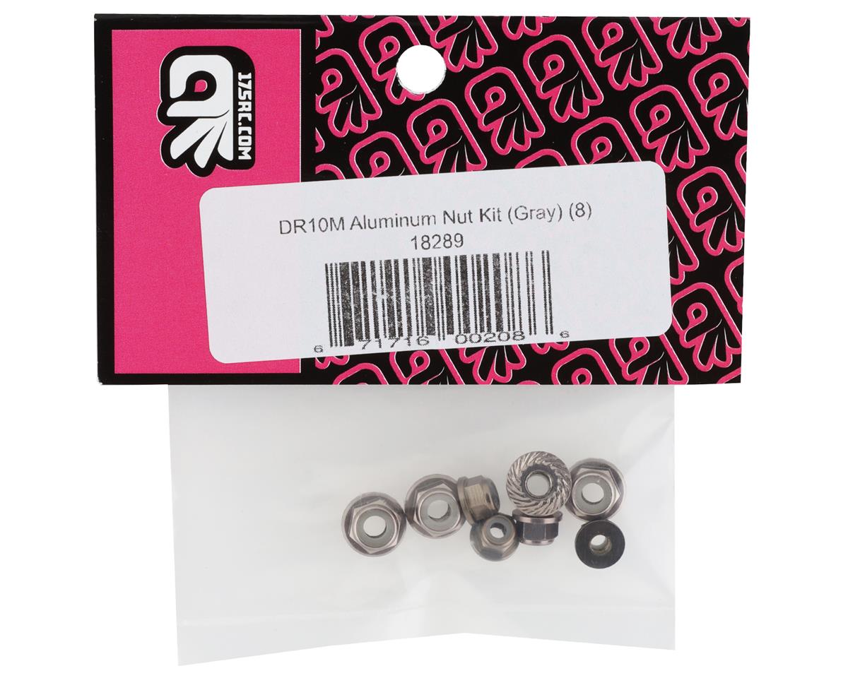 175RC Associated DR10M Aluminum Nut Kit (Grey) (8)
