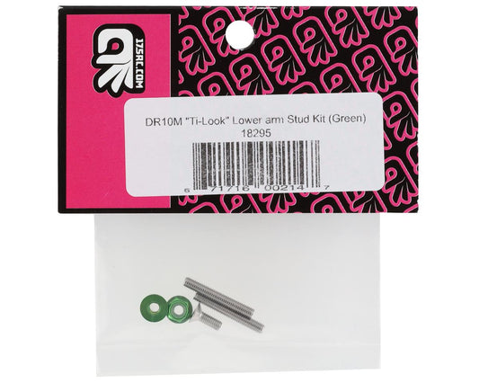 175RC Associated DR10M "Ti-Look" Lower Arm Stud Kit (Green)