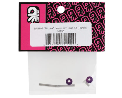 175RC Associated DR10M "Ti-Look" Lower Arm Stud Kit (Purple)