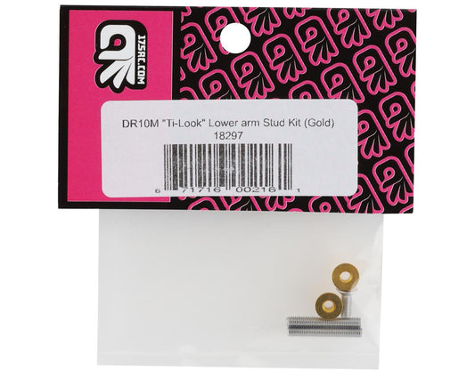 175RC Associated DR10M "Ti-Look" Lower Arm Stud Kit (Gold)
